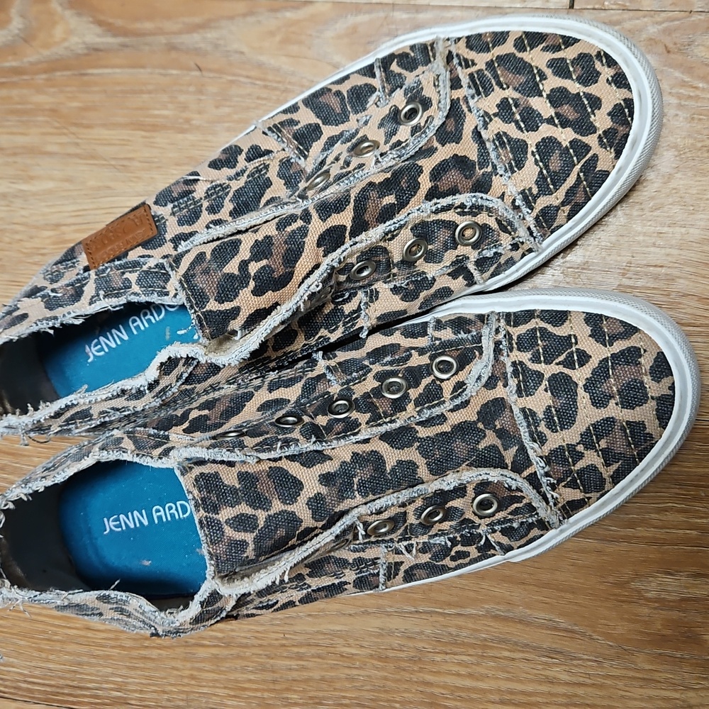 Jenn Ardor Leopard Print Slip-on Sneakers